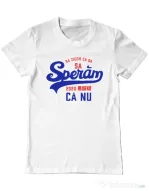 Tricou ADLER barbat Sa zicem ca da Alb