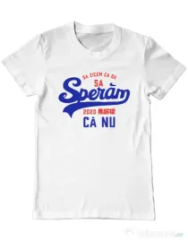 Tricou ADLER barbat Sa zicem ca da Alb