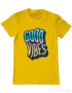 Tricou ADLER barbat Good vibes Galben