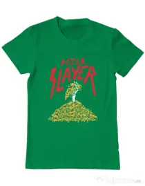 Tricou ADLER barbat Pizza slayer Verde mediu