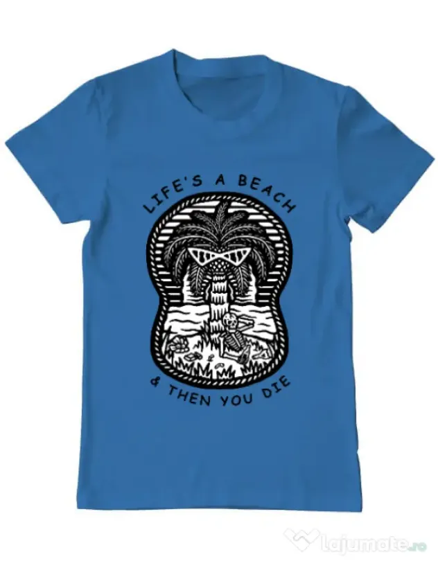 Tricou ADLER barbat Sunset chill Albastru azuriu