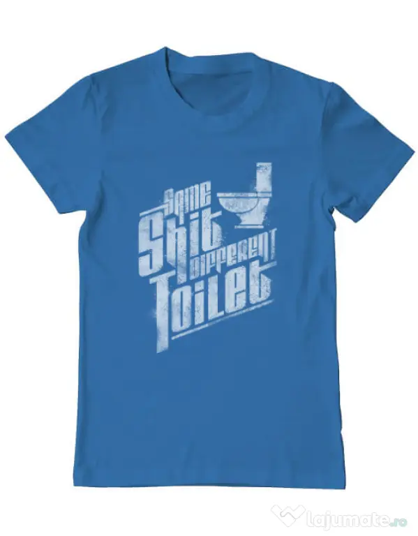 Tricou ADLER barbat Same shit Albastru azuriu