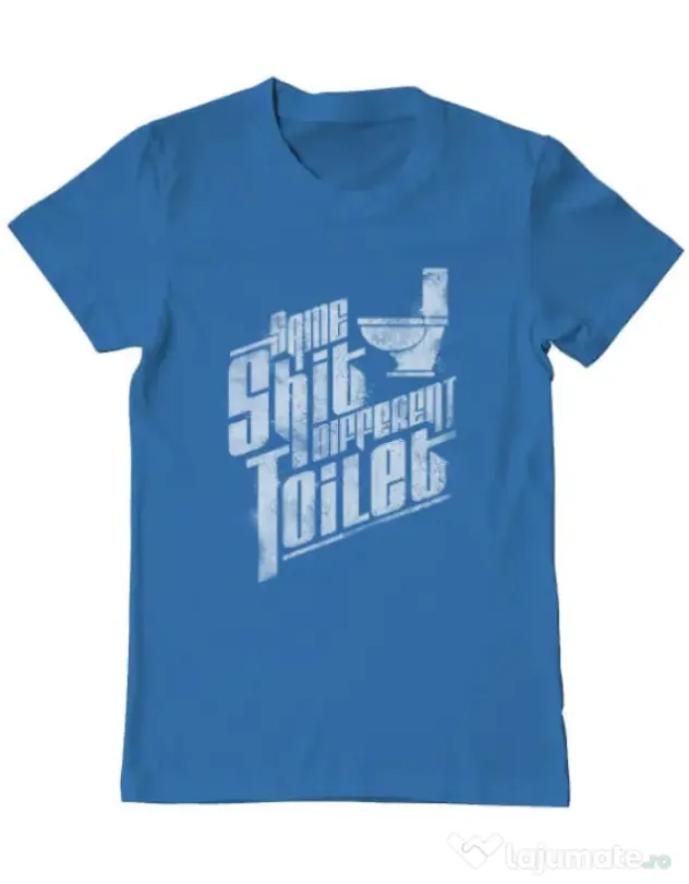Tricou ADLER barbat Same shit Albastru azuriu