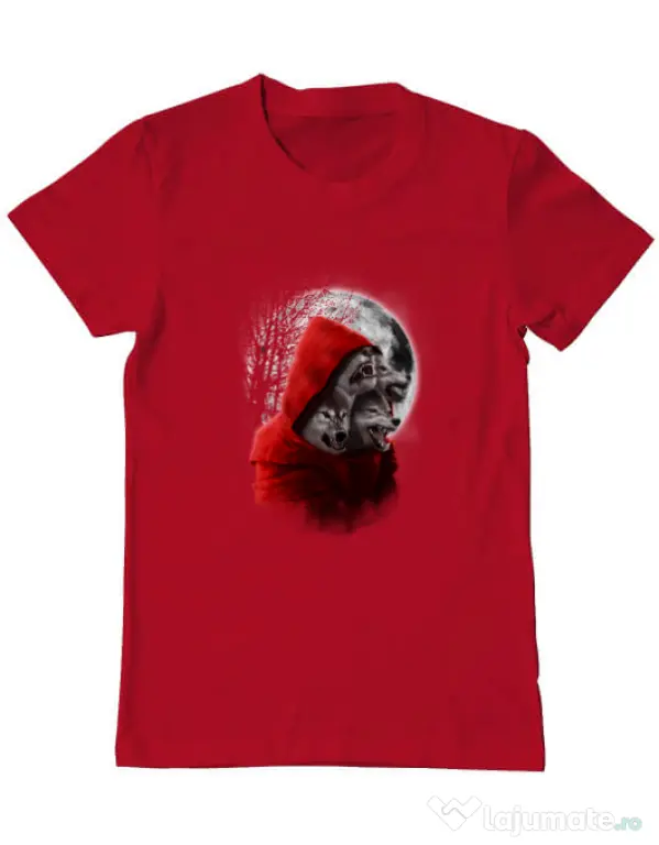Tricou ADLER barbat Wolf hood Rosu