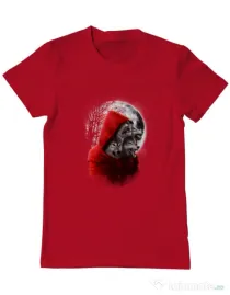 Tricou ADLER barbat Wolf hood Rosu