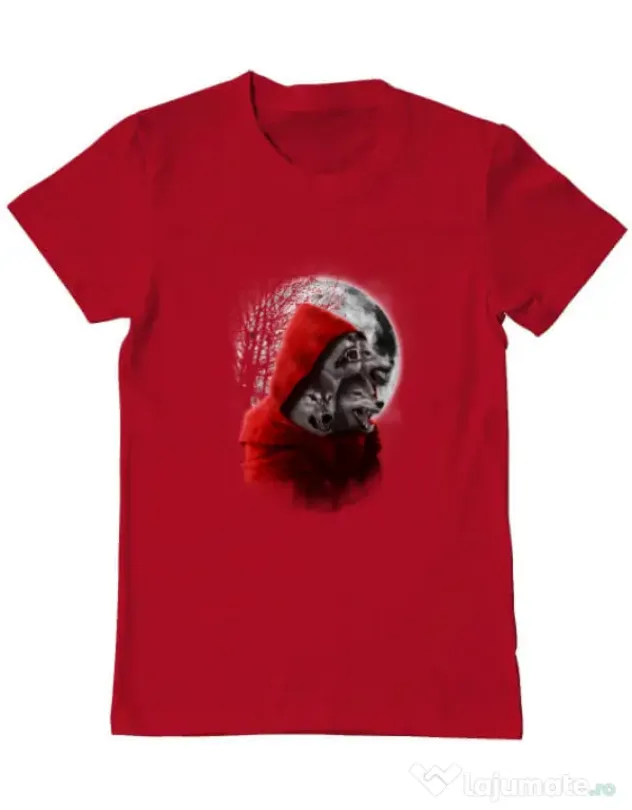 Tricou ADLER barbat Wolf hood Rosu