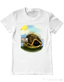 Tricou ADLER barbat I stay home Alb