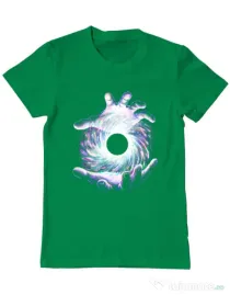 Tricou ADLER barbat A hole in my hand Verde mediu