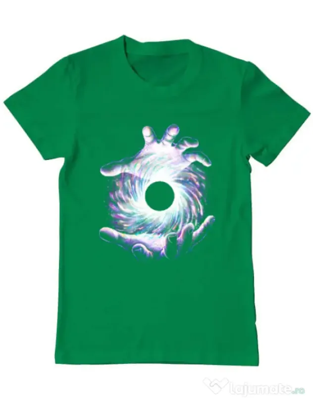 Tricou ADLER barbat A hole in my hand Verde mediu