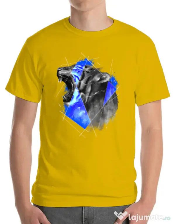 Tricou ADLER barbat Electro tiger Galben