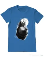 Tricou ADLER barbat Night wolf Albastru azuriu