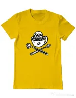 Tricou ADLER barbat Death before decaf Galben