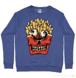 Bluza ADLER barbat Zombie French Fries Albastru melanj