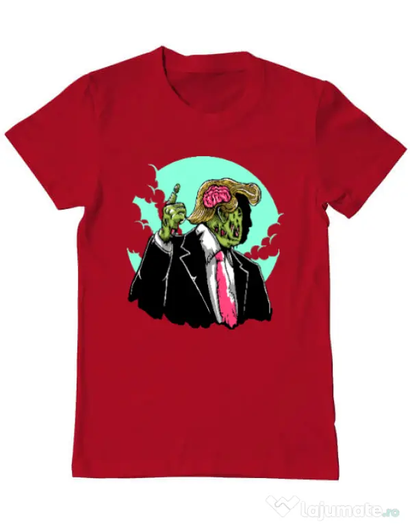 Tricou ADLER barbat Make zombies great again Rosu