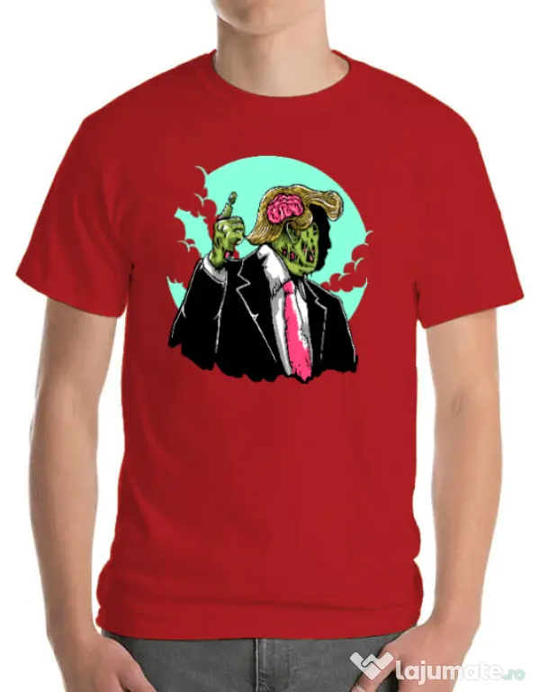 Tricou ADLER barbat Make zombies great again Rosu