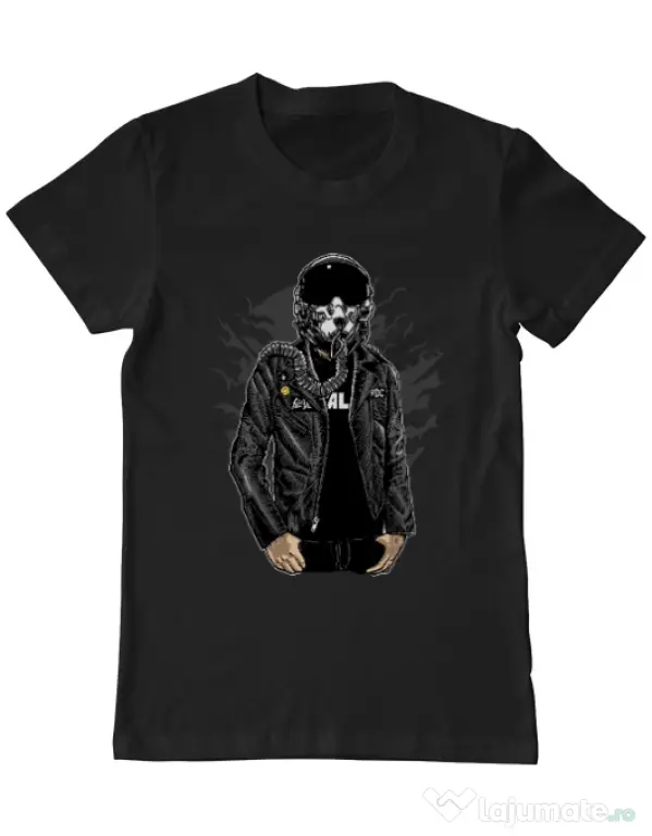 Tricou ADLER barbat Sky fighter Negru