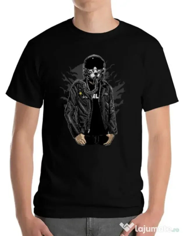 Tricou ADLER barbat Sky fighter Negru