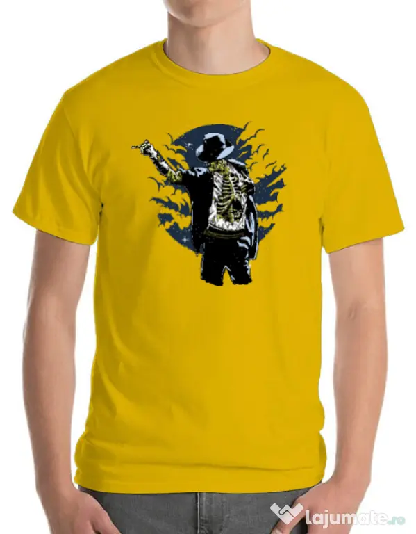 Tricou ADLER barbat Zombie pop Galben