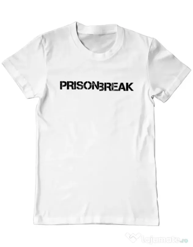 Tricou ADLER barbat Prison break Alb