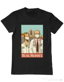 Tricou ADLER barbat Real heroes Negru