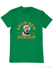 Tricou ADLER barbat Shut the fuh cup Verde mediu