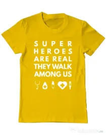 Tricou ADLER barbat Medical heroes Galben