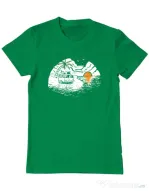 Tricou ADLER barbat Van beach Verde mediu