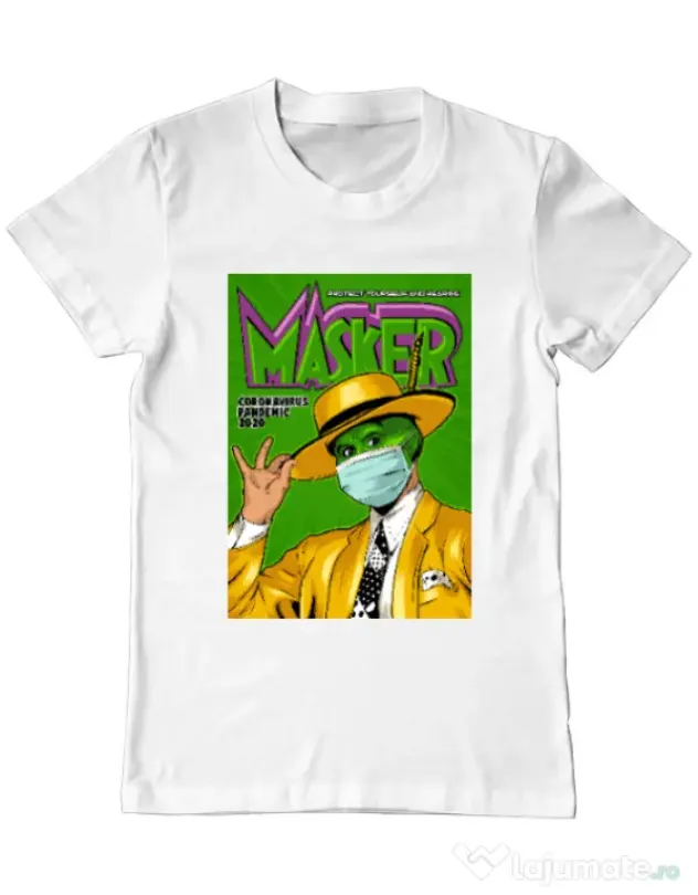 Tricou ADLER barbat Masker Alb