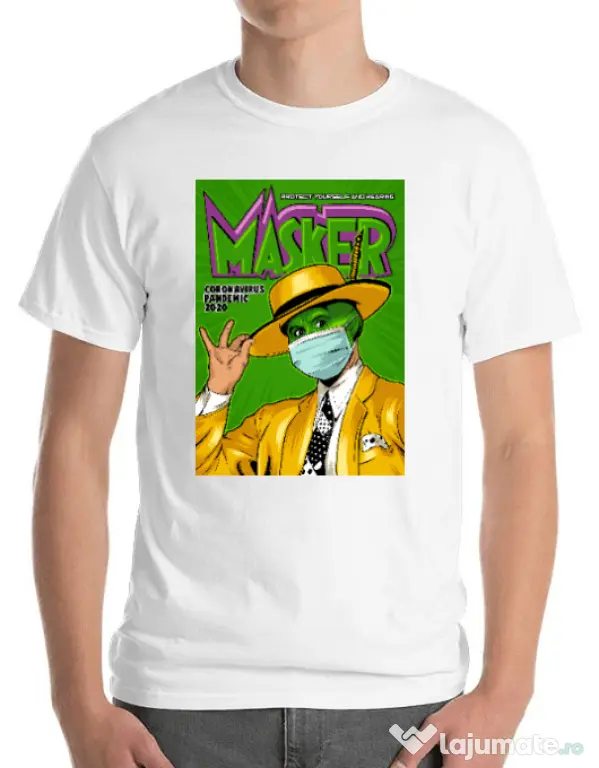 Tricou ADLER barbat Masker Alb