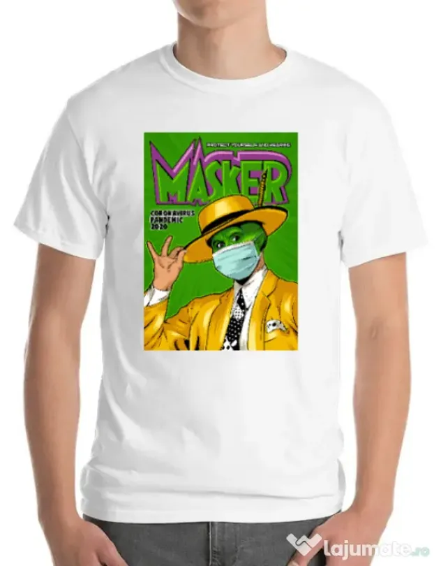 Tricou ADLER barbat Masker Alb