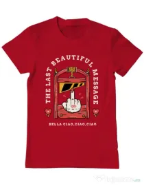 Tricou ADLER barbat The last message Rosu