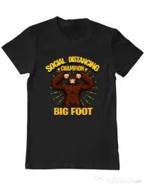 Tricou ADLER barbat Social distancing 2 Negru