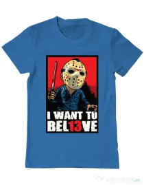 Tricou ADLER barbat Believe Jason Albastru azuriu