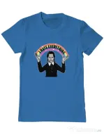 Tricou ADLER barbat I hate everything Albastru azuriu