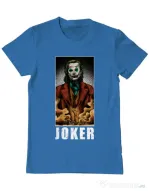 Tricou ADLER barbat Joker flames Albastru azuriu