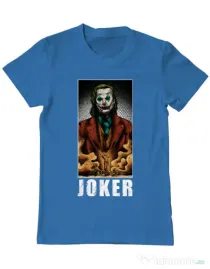 Tricou ADLER barbat Joker flames Albastru azuriu