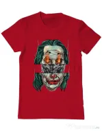 Tricou ADLER barbat Joker skull Rosu
