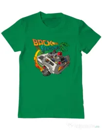 Tricou ADLER barbat Back to summer Verde mediu