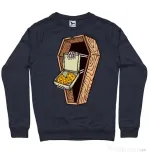 Bluza ADLER barbat Horror pizza Denim inchis