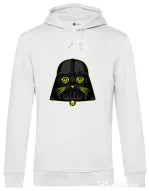 Hoodie barbat cu gluga Cat Vader Alb