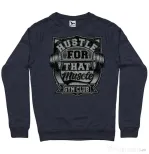 Bluza ADLER barbat Hustle for that muscle Denim inchis