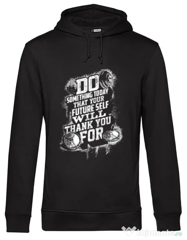 Hoodie barbat cu gluga Do something today Negru