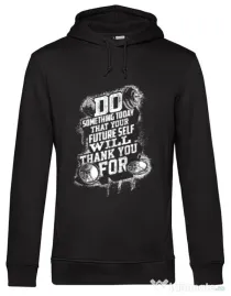 Hoodie barbat cu gluga Do something today Negru