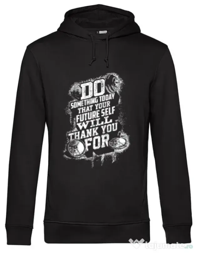 Hoodie barbat cu gluga Do something today Negru