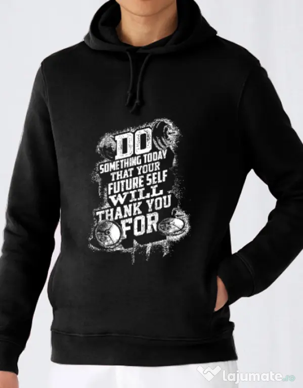 Hoodie barbat cu gluga Do something today Negru