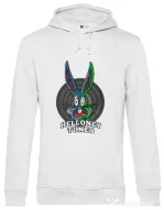 Hoodie barbat cu gluga Helloney tunes Alb