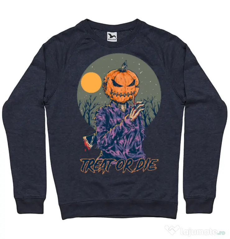 Bluza ADLER barbat Treat or die Denim inchis