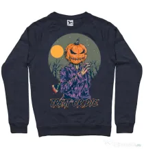 Bluza ADLER barbat Treat or die Denim inchis