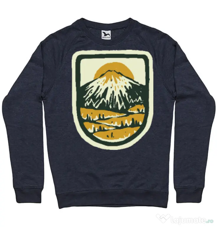 Bluza ADLER barbat Hand drawn mountains Denim inchis