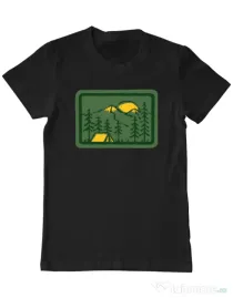 Tricou ADLER barbat Camping 2 Negru